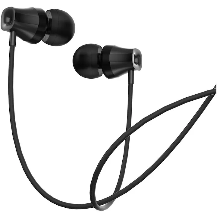 Tellur Casti in-ear cu fir, Tellur Basic Lyric, microfon, mufa Jack 3.5 mm, negru