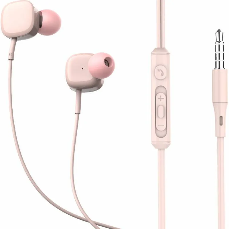 Tellur Casti in-ear cu fir Tellur Basic Sigma, microfon, mufa Jack 3.5 mm, roz