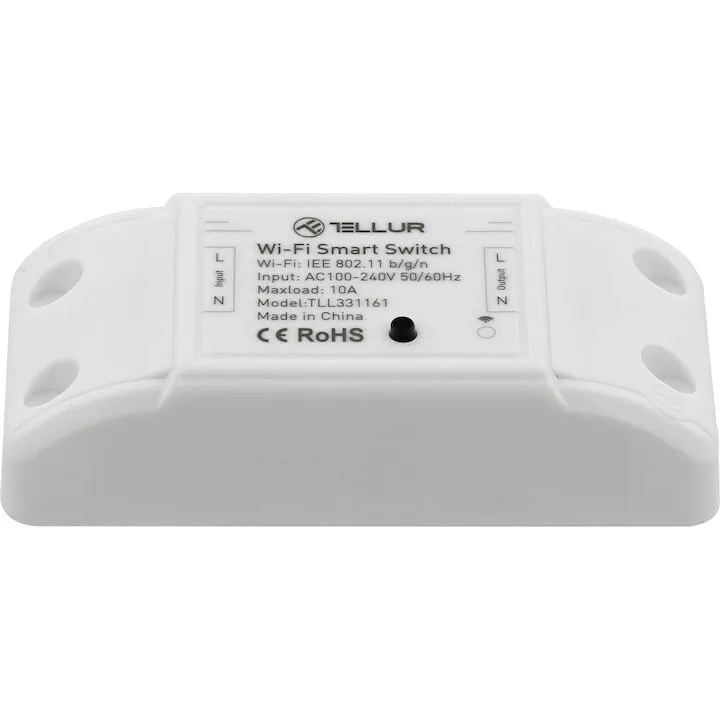 Tellur Intrerupator Inteligent, Tellur Smart TLL331161, Wi Fi, de linie, 2200W, 10A, Alb
