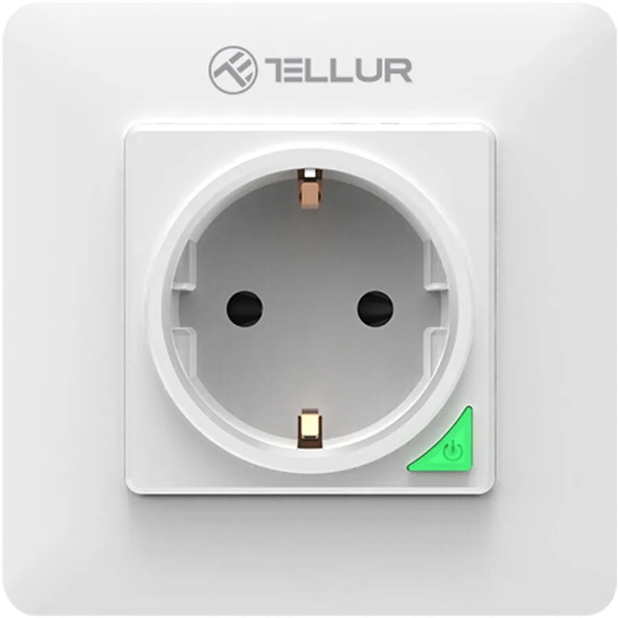 Tellur Priza de perete WiFi Tellur Smart, 3000W, 16A, Alb