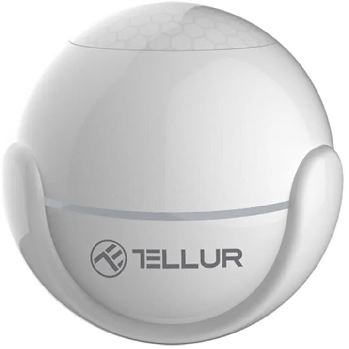 Tellur Senzor Inteligent de miscare, Tellur Smart TLL331121, PIR, Wi Fi, Alb