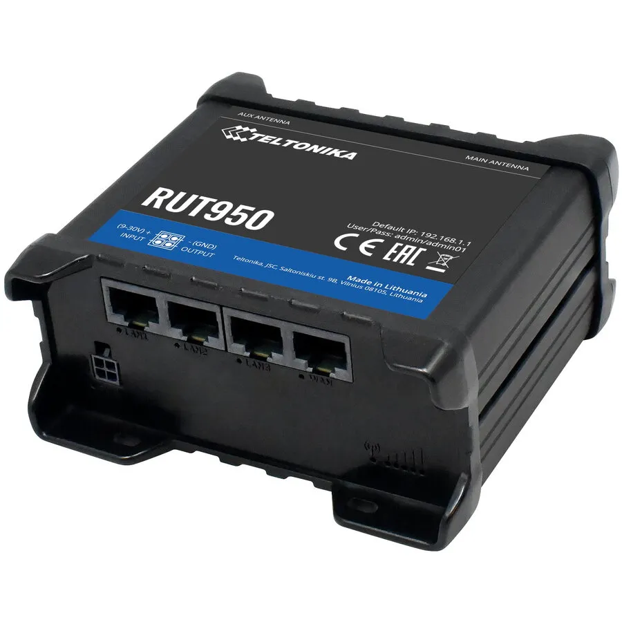 TELTONIKA Teltonika RUT950 router wireless Fast Ethernet 4G Negru