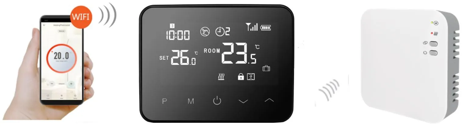 Termostat ambient centrala termica / incalzire in pardoseala COMFORT WT-20 radio WIFI Compatibil Google Home Amazon Alexa