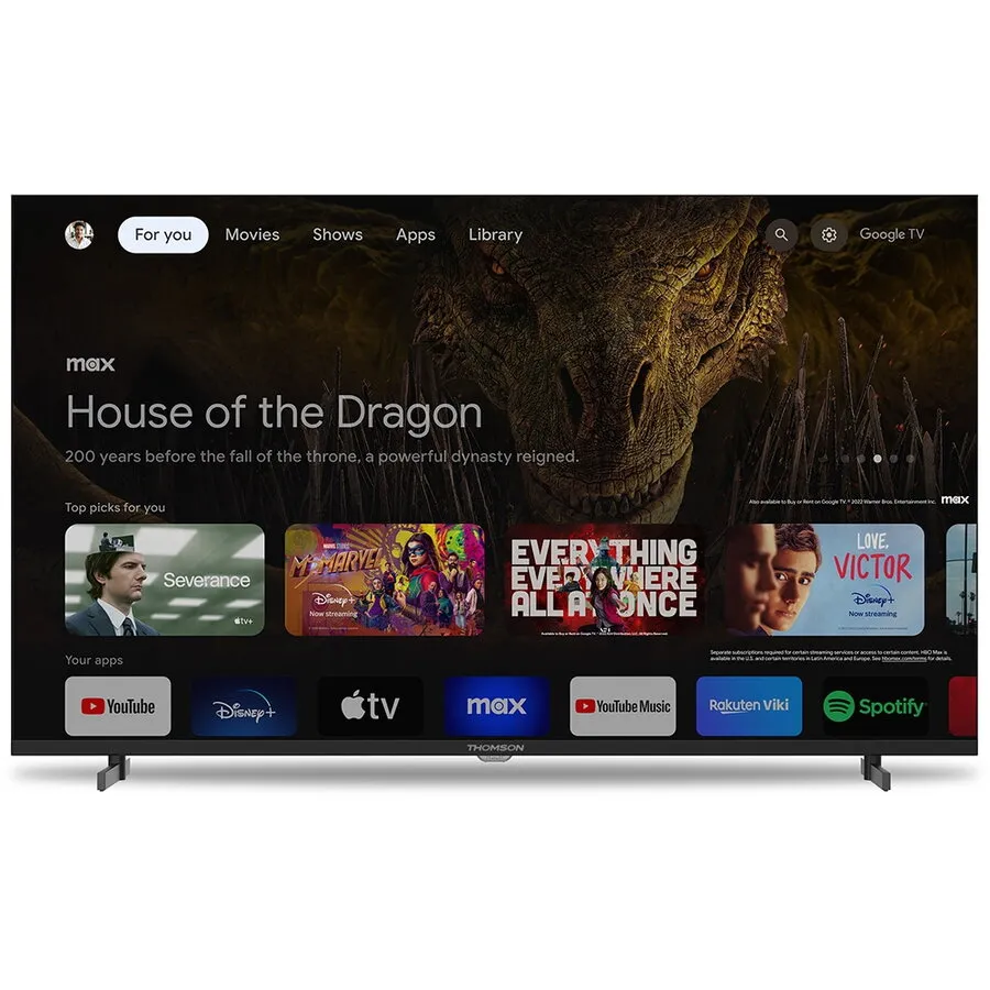 Thomson Televizor LED Smart Thomson 43UG4S14, Ultra HD 4K, 108cm, 43 inch, Google TV, triple tuner, HDR, Negru