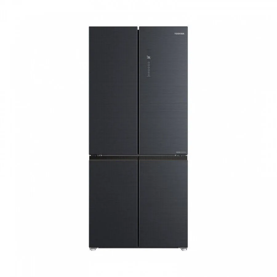 Toshiba Frigider FourDoors Toshiba, clasa energetica E, volum net total 515L (345+170), NoFrost, System PureAir, Moisture Zone, Flexible Zone, Origin Inverter, Wi-fi Control, Display Exterior, design Morandi Grey