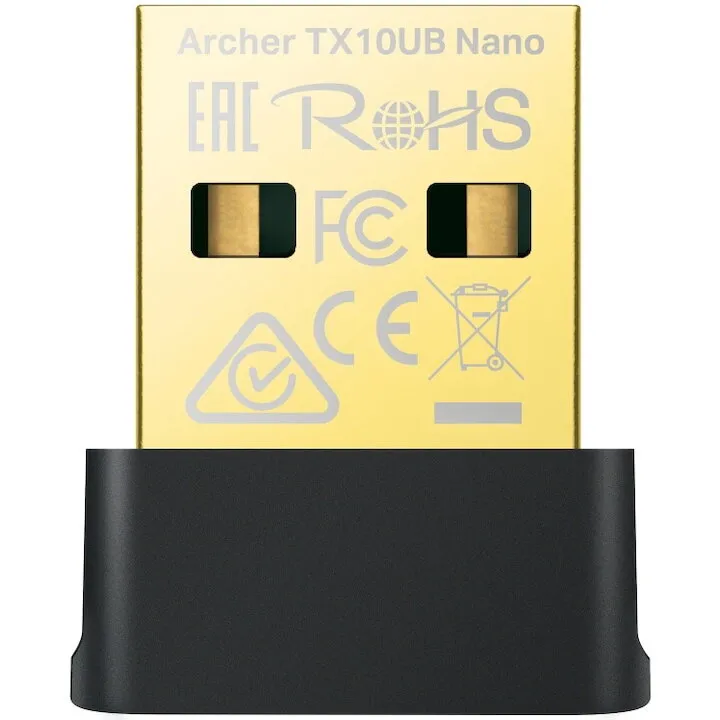 TP-LINK Adaptor USB Nano Dual Band Wi-Fi 6 TP-LINK AX900, Bluetooth 5.3, Viteza 600 Mbps la 5 GHz + 287 Mbps la 2.4 GHz, USB 2.0