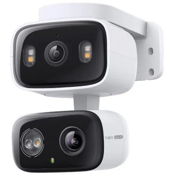 TP-LINK Camera de supraveghere Wireless TP-Link Tapo C246D, lentila duala, 3 MP, 2.8 mm, 6 mm, IR, 12 m, microfon si difuzor, sirena 99 dB, slot card