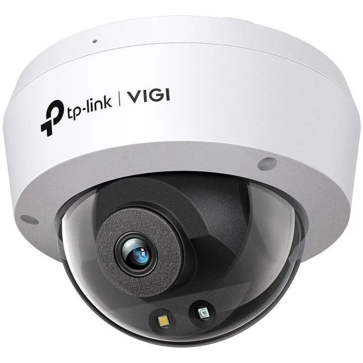 TP-LINK Camera supraveghere IP Dome TP-Link Full Color VIGI C250(2.8MM), 5 MP, 2.8 mm, IR/Lumina alba 30 m, microfon, PoE, vizualizare pe telefon