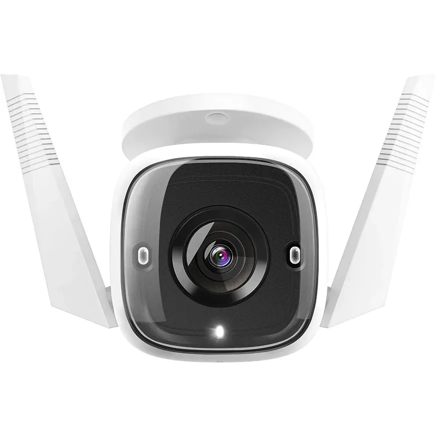 TP-LINK Camera supraveghere pentru exterior smart, TP-Link Tapo C310,conexiune Wi-Fi sau prin cablu, Night Vision, Detecteaza miscari si trimite notificari, Alarma sonora si luminoasa, Functie Two-Way Audio, Control Vocal, 3MP