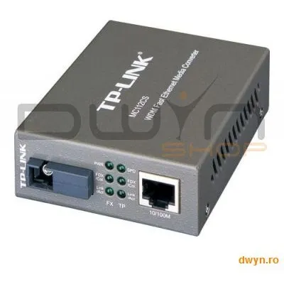 TP-LINK Convertor RJ45 10/100M la fibra SC single-mode 100M, Full-duplex, Tx:1310nm, Rx:1550nm, pana la 20Km