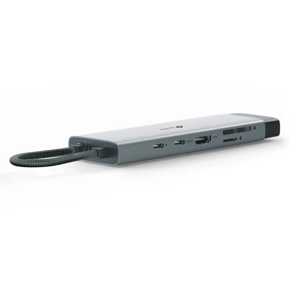 TP-LINK Docking station TP-Link, porturi USB: USB 3.0x3 + USB-C PDx1, USB-C x 1, 1 x HDMI, RJ-45 Gigabit x 1 conectare prin USB Type-C,lungime cablu 10 cm, Argintiu