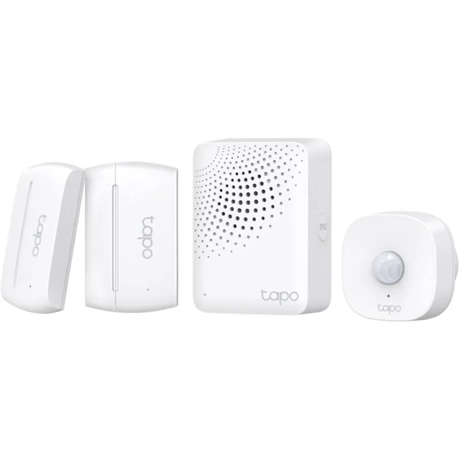 TP-LINK Kit senzori inteligenti wireless TP-Link TAPO T30 KIT, 2.4 GHz, 868 MHz, 120 grade, 7 m, detectie miscare, alarma, control de pe telefon, autonomie 2 ani