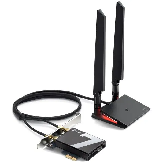 TP-LINK Placa de retea wireless TP-LINK TBE550E, Tri-Band, Wi-Fi 7, Negru