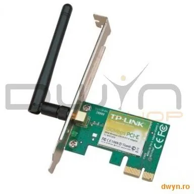 TP-LINK Placa Retea Wireless PCI 150Mbps, Atheros chipset, 2.4GHz, 802.11g/b/n, antena detasabila
