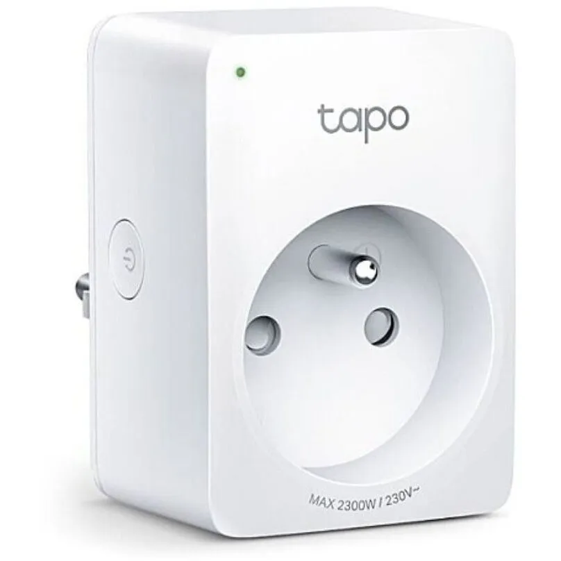TP-LINK Priza smart TP-Link Mini Tapo P110-1, Wi-Fi, monitorizare consum energie, control vocal, 16A, compatibil cu Android / iOS, 220-240V, standard Franta, Alb