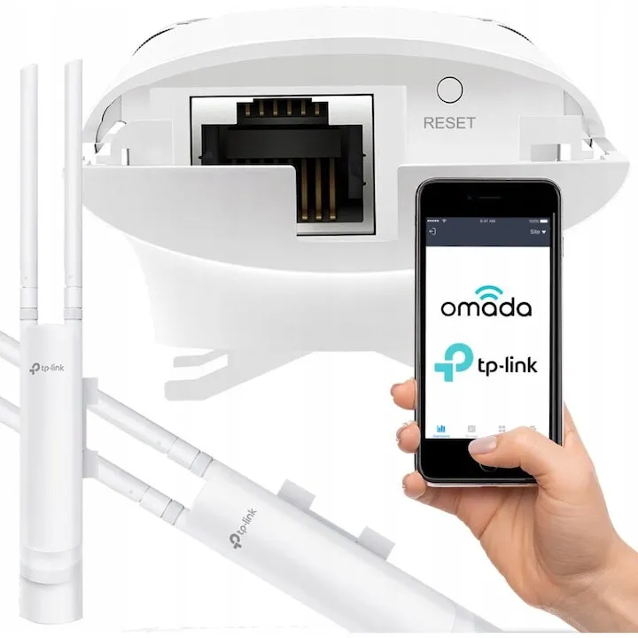 TP-LINK Router, TP-LINK, Eap113-Outdoor, Punct De Acces Wireless Exterior N300, 300 Mb/S, Ip65, 2, 4 Ghz, 2X2 Mimo, Suport Poe, Set De Montaj Inclus