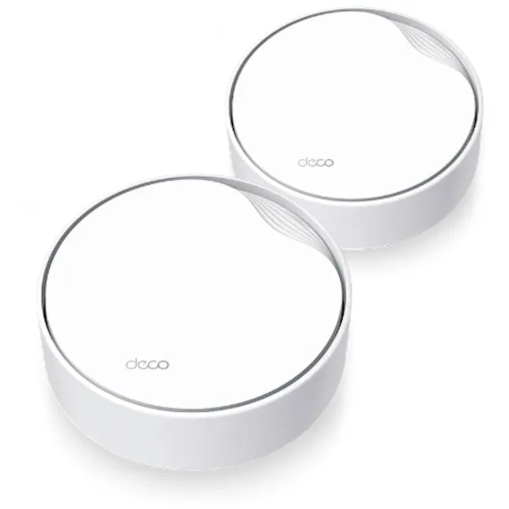 TP-LINK Sistem Mesh Wi-Fi TP-Link Deco X50-PoE(2-pack), Dual-Band, Wi-Fi 6, AX3000, Seamless Roaming, Antivirus, Control Parental si Control Vocal, cu acoperire completa pentru casa
