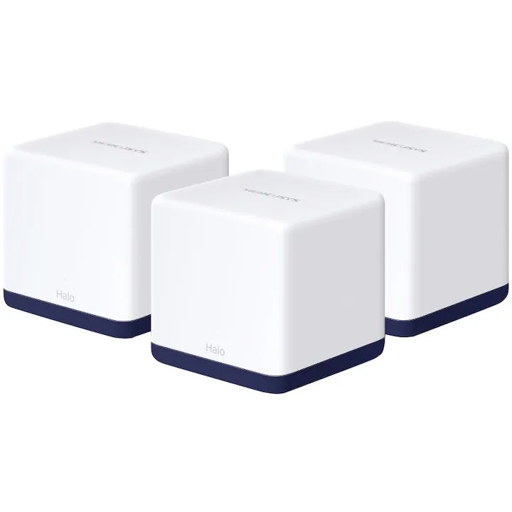 TP-LINK Sistem Wi-Fi Mesh Mercusys Halo H50G(3-pack), AC1900, Full Gigabit, cu acoperire completa pentru casa