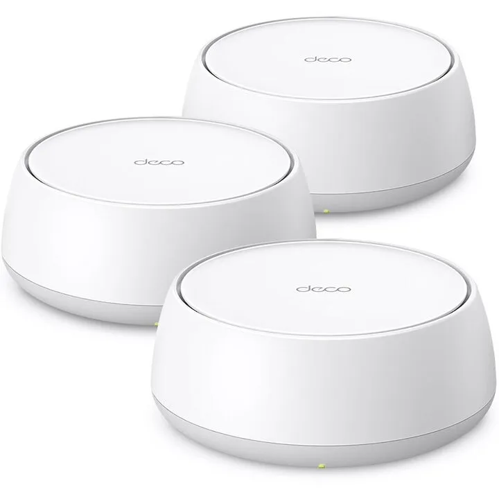 TP-LINK Sistem Wi-Fi Mesh TP-Link Deco BE25(3-pack), BE3600, Wi-Fi 7, Dual-Band, porturi : 2 x 2.5 Gbps, compatibil Alexa si Google Assistant, HomeShield - control parental