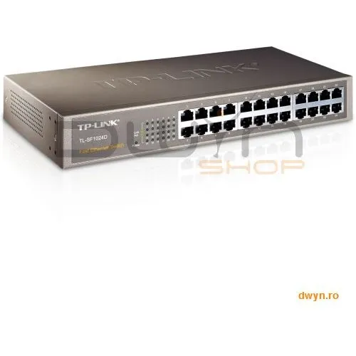 TP-LINK Switch 24 Port-uri 10/100, carcasa metalica 13-inch