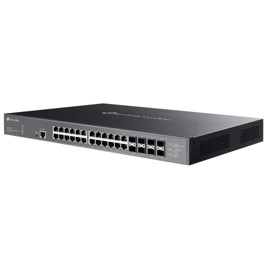 TP-LINK Switch gestionat TP-LINK SX3832MPP Omada cu 32 de porturi, 10GE L2+, 24 porturi 10G RJ45 PoE++, 8 sloturi 10G SFP+, Negru