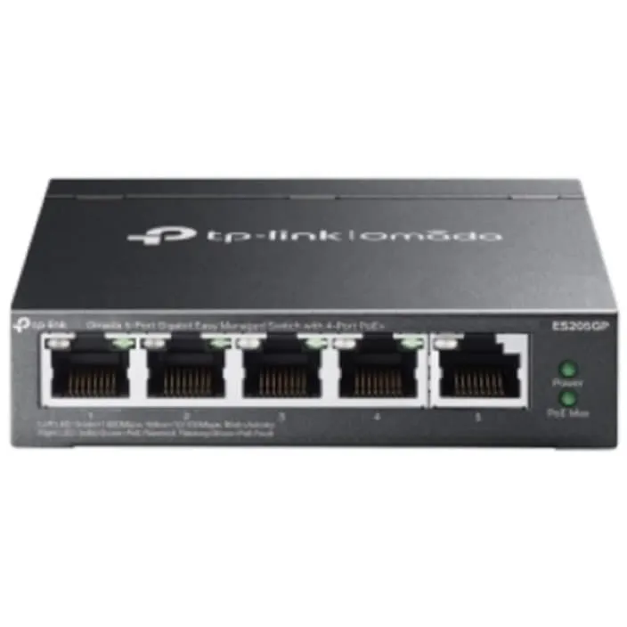 TP-LINK Switch TP-LINK Omada, 5-Port Gigabit Easy Managed, Switch with 4-Port, PoE+
