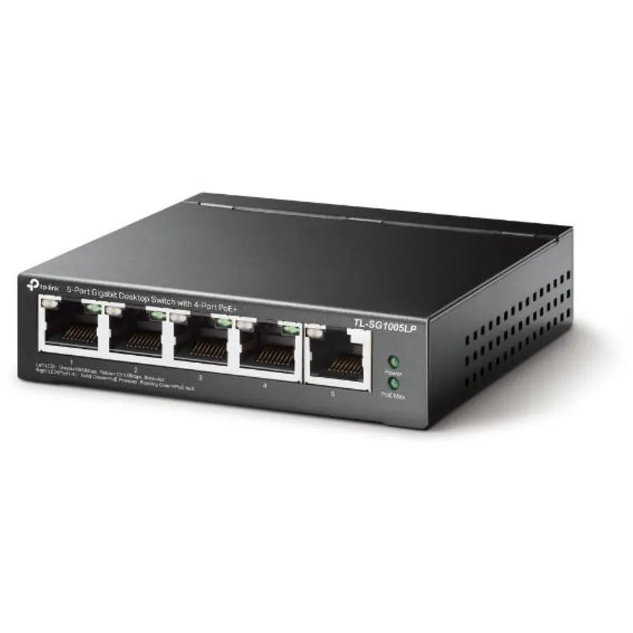 TP-LINK Switch TP-LINK TL-SG1005LP, Gigabit, 5 Porturi, PoE