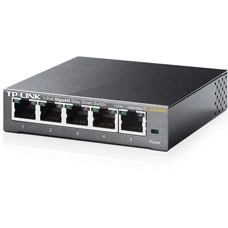 TP-LINK Switch TP-Link TL-SG105E, 5 porturi Gigabit, Desktop, Easy Smart, 16Gbps Capacity, Tag- based VLAN,
