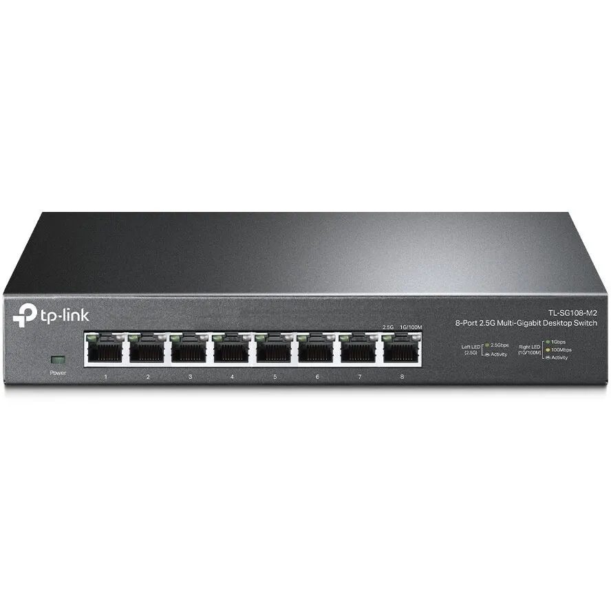 TP-LINK Switch TP-Link TL-SG108-M2, 8 porturi x 2.5 Gigabit, carcasa metalica