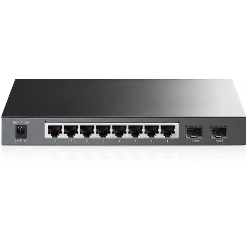 TP-LINK Switch TP-Link TL-SG2210P, 8 porturi Gigabit, PoE IEEE 802.3af, smart, metal