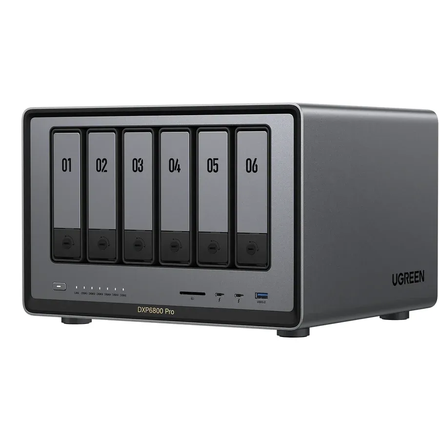 Ugreen UGREEN Network Attached Storage DXP6800 Pro cu procesor i5 1235u 10-Core, 6-Bay, 2x 10GbE, HDMI 8K (Diskless)