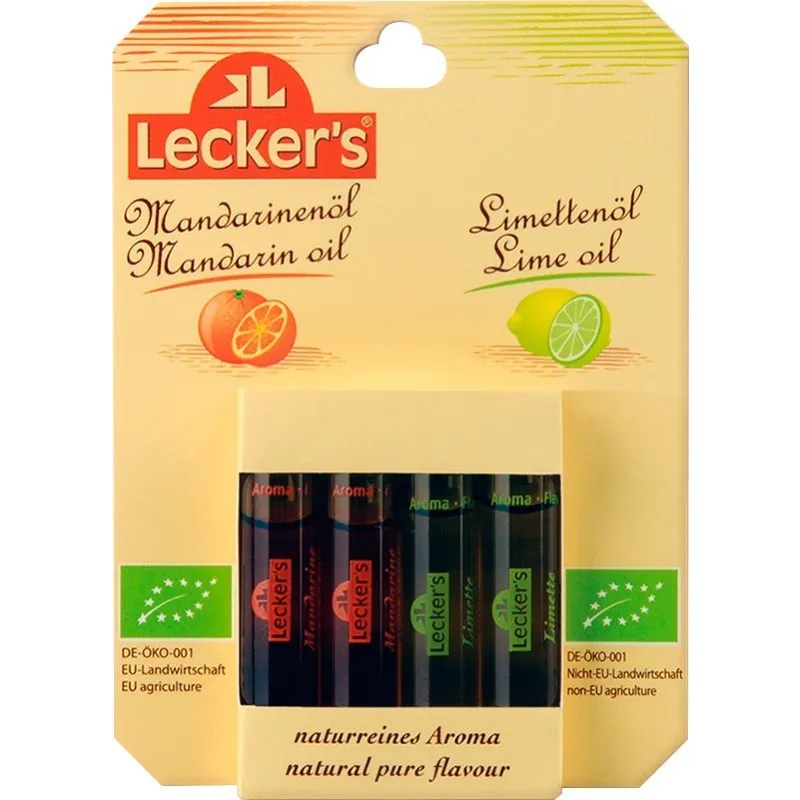 Ulei de Mandarine Bio 2x2ml si Ulei de Limeta Bio 2x2ml, Lecker’s