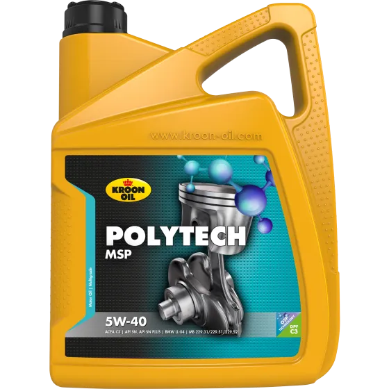 Ulei motor KROON OIL PolyTech MSP 5W40 37337, volum 5 litri, full sintetic