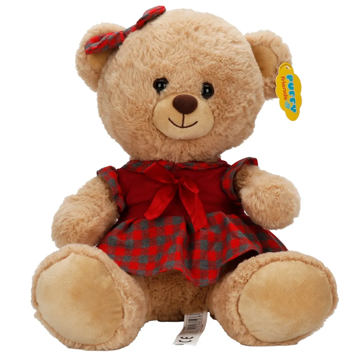 Ursulet de plus cu rochita, Puffy Friends, 32 cm