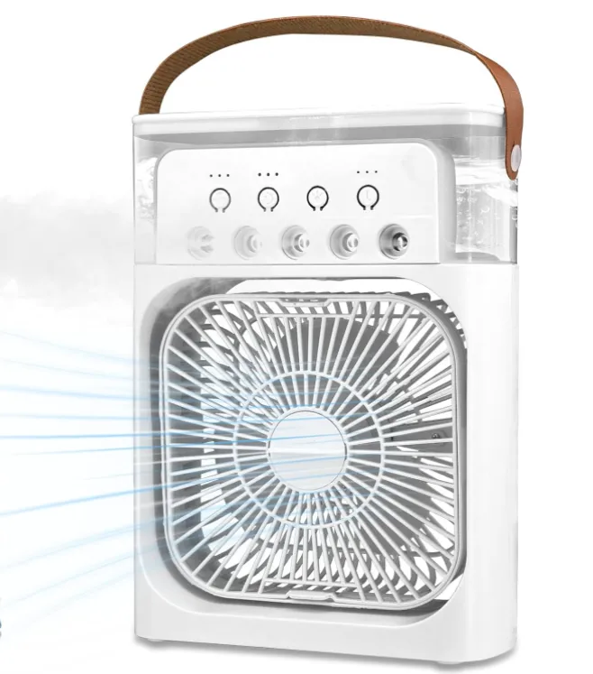 Ventilator portabil 3 1n 1 racorire umidificare si iluminare in 7 culori