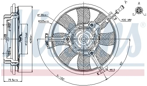 Ventilator radiator AUDI A4, A6, A8, CABRIOLET; VW PASSAT 1.6-4.2 intre 1994-2005