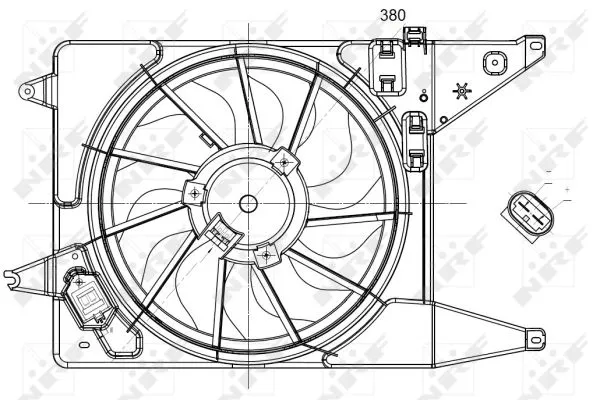 Ventilator radiator (cu carcasa) DACIA LOGAN, LOGAN EXPRESS, LOGAN MCV, SANDERO; RENAULT LOGAN I 1.2-1.6LPG dupa 2004