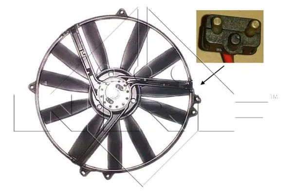 Ventilator radiator (cu carcasa) MERCEDES 190 (W201), COUPE (C124), E (A124), E (C124), E T-MODEL (S124), E (W124), KOMBI T-MODEL (S124), SEDAN (W124), SPRINTER 2-T (901, 902) 1.8-3.0