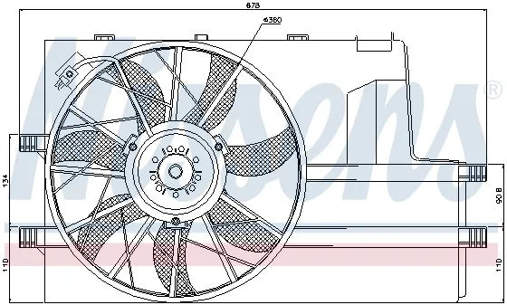Ventilator radiator (cu carcasa) MERCEDES Clasa A (W168) 1.4 1.6 1.7D intre 1997-2004