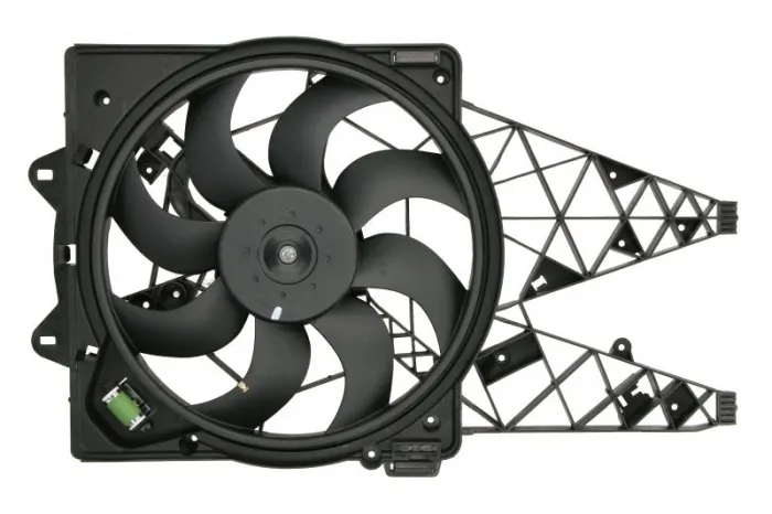 Ventilator radiator cu carcasa potrivit ABARTH PUNTO; ALFA ROMEO GIULIETTA, MITO; FIAT GRANDE PUNTO, PUNTO EVO 1.3D-2.0D 07.08-