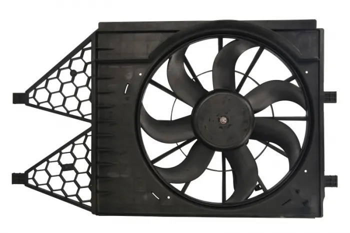 Ventilator radiator (cu carcasa) potrivit AUDI A1; SEAT IBIZA IV, IBIZA IV SC, IBIZA IV ST; SKODA FABIA II, FABIA III, RAPID, ROOMSTER, ROOMSTER PRAKTIK; VW POLO, POLO IV 1.0-1.9D 09.02-