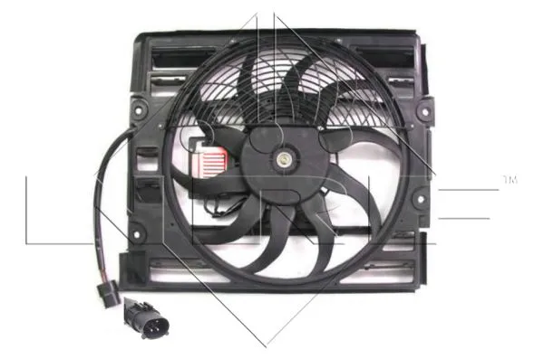 Ventilator radiator (cu carcasa) potrivit BMW 7 (E38), Z8 (E52) 2.5D-5.4 03.94-12.03
