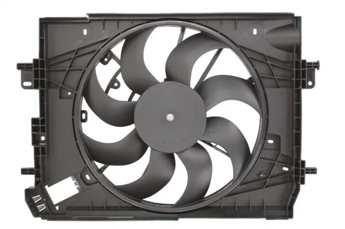Ventilator radiator (cu carcasa) potrivit DACIA DOKKER, DOKKER EXPRESS MINIVAN, DUSTER, DUSTER SUV, LODGY, LOGAN II, LOGAN MCV II, SANDERO II; NISSAN MICRA V; RENAULT CAPTUR I 0.9-1.6LPG 02.08-