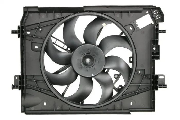 Ventilator radiator (cu carcasa) potrivit DACIA DOKKER, DOKKER MINIVAN, DUSTER, DUSTER SUV, LODGY, LOGAN II, LOGAN MCV II, SANDERO II; NISSAN MICRA V; RENAULT CAPTUR I, CLIO IV 0.9-1.6LPG 02.08-