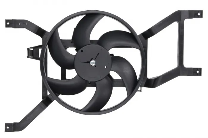 Ventilator radiator (cu carcasa) potrivit DACIA LOGAN, LOGAN EXPRESS, LOGAN MCV, SANDERO; LADA LARGUS; RENAULT LOGAN I 1.2-1.6LPG 08.04-