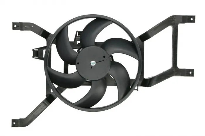 Ventilator radiator (cu carcasa) potrivit DACIA LOGAN, LOGAN EXPRESS, LOGAN MCV, SANDERO; RENAULT LOGAN I, SANDERO STEPWAY I 1.0ALK-1.6LPG 08.04-