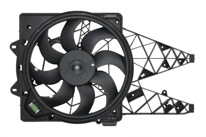 Ventilator radiator (cu carcasa) potrivit FIAT DOBLO, DOBLO CARGO 1.3D-2.0D 01.10-