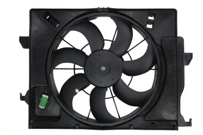 Ventilator radiator (cu carcasa) potrivit HYUNDAI ACCENT IV, SOLARIS, VELOSTER; KIA RIO III 1.4 1.6 11.10-