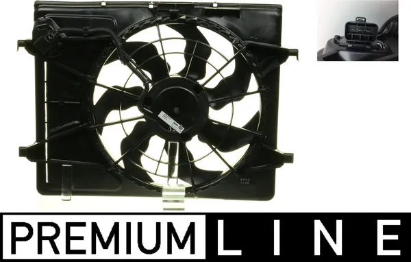 Ventilator radiator (cu carcasa) potrivit HYUNDAI ELANTRA IV, I30 2.0 06.06-06.12