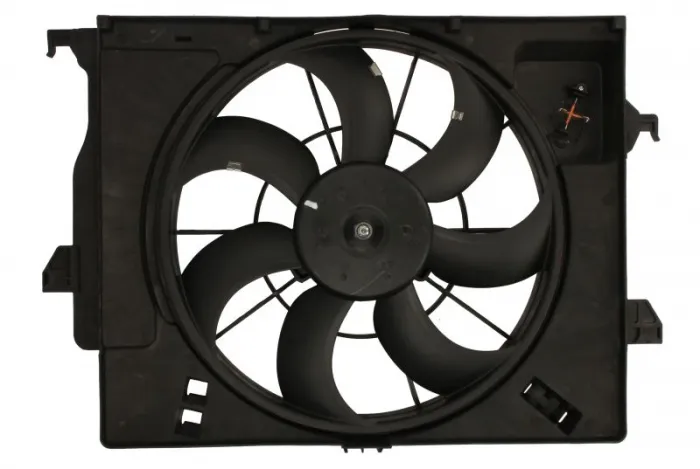 Ventilator radiator (cu carcasa) potrivit HYUNDAI I20 I; KIA RIO III 1.4 09.08-